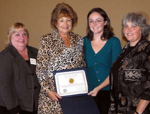 Freeholder Director McMorrow presents a Citizen Service Award to Rebecca Ingrid Fee